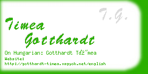 timea gotthardt business card